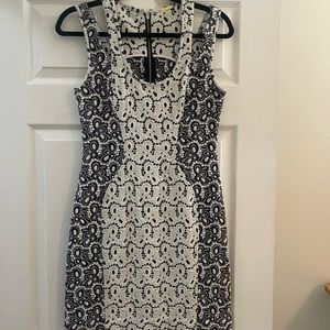 rebecca minkoff dress blue and white - size 0